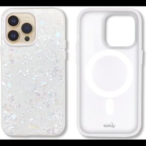 NIB Sonix Iridescent iPhone 14 Pro Max White Pearl Tort Case New In Box